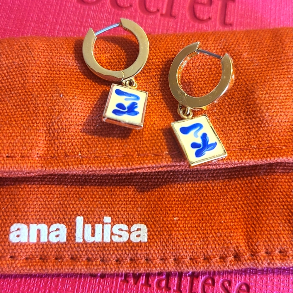 Ana Luisa Gold and Blue Earrings